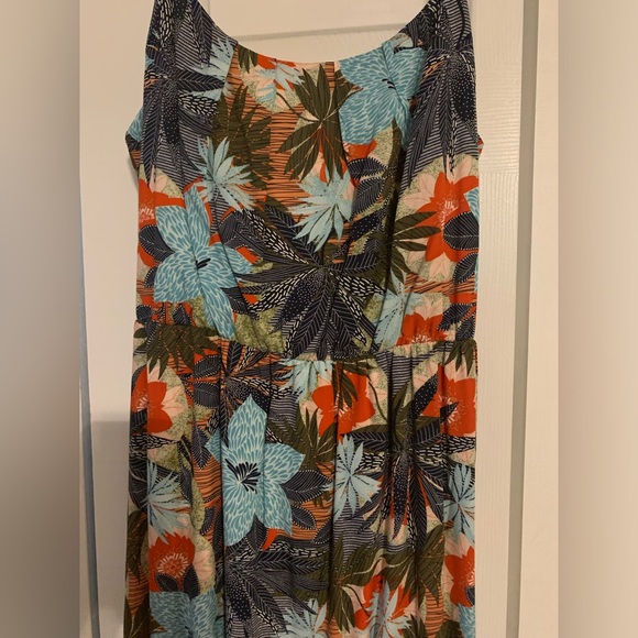 Fraiche by J Shreya Tropical Print Dress, Large, Great Condition Like New - Picture 5 of 13